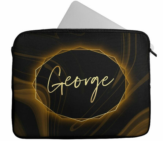 Personalised Any Name Abstract Design Laptop Case Sleeve Tablet Bag 264
