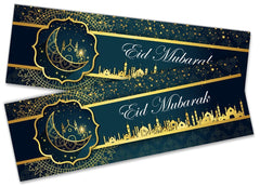 Eid Mubarak Banners Children Kids Adults Party Decoration idea 263