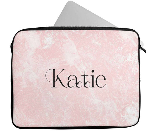 Personalised Any Name Marble Design Laptop Case Sleeve Tablet Bag 73