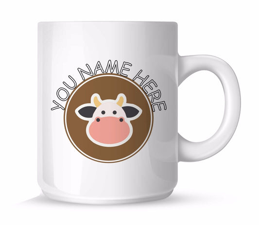 Personalised Cow Funny Cute Novelty Coffee Gift Tea Mug Christmas
