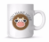 Personalised Cow Funny Cute Novelty Coffee Gift Tea Mug Christmas