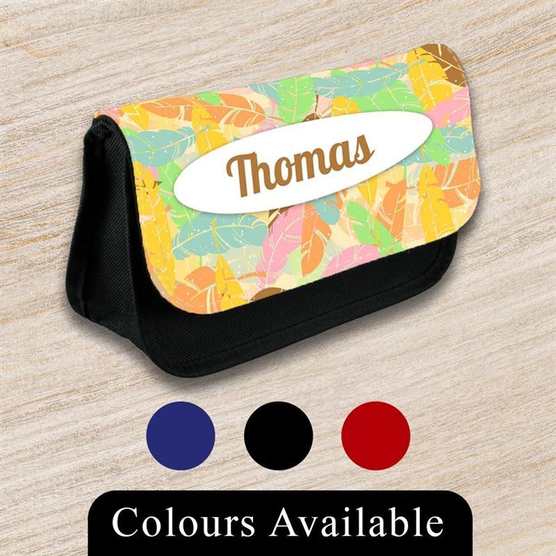 Personalised Pencil Case Generic Girls Boys Stationary Kids School Bag 34