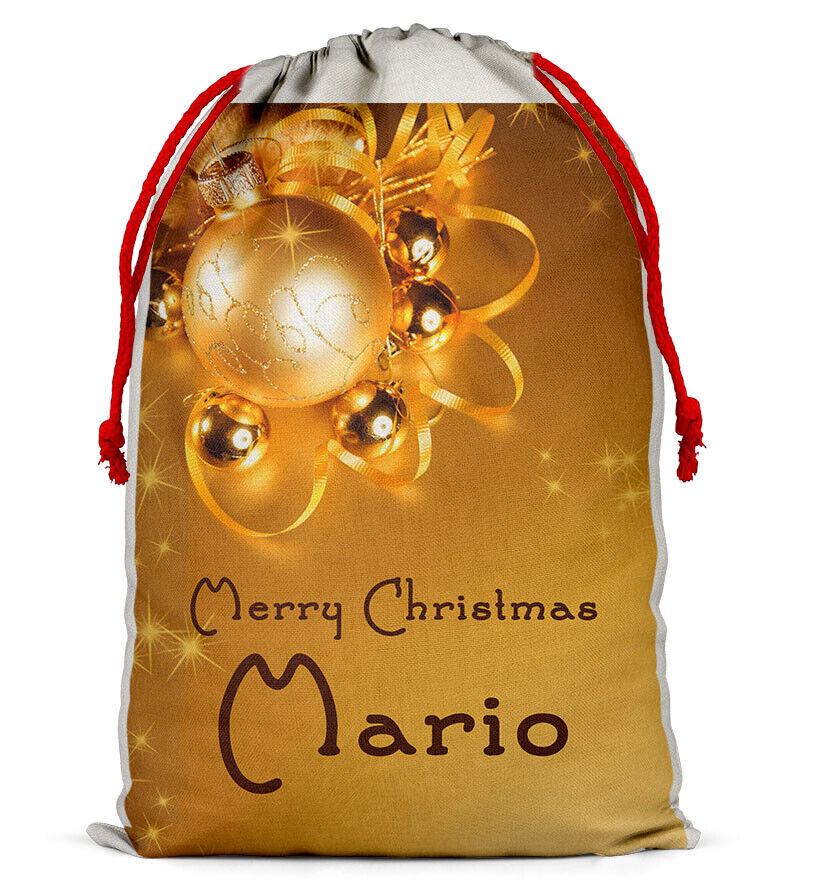 Personalised Christmas Sack Santa Bag Xmas Boy Girl Gift Stocking Bag 1
