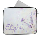 Personalised Any Name Floral Design Laptop Case Sleeve Tablet Bag 27