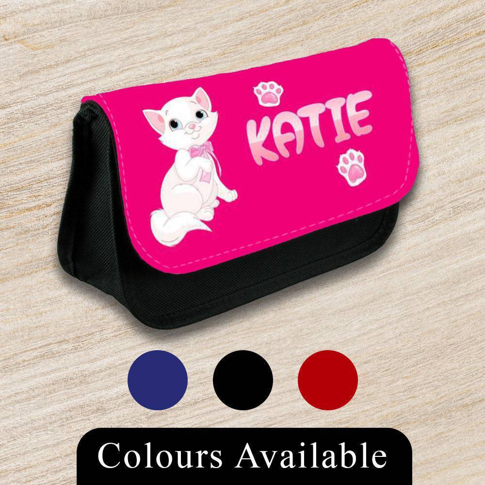 Personalised Pencil Case Animal Girls Boys Stationary Kids School Bag 15