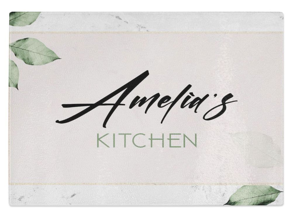Personalised Any Name Kitchen Glass Chopping Board Item Gift 14