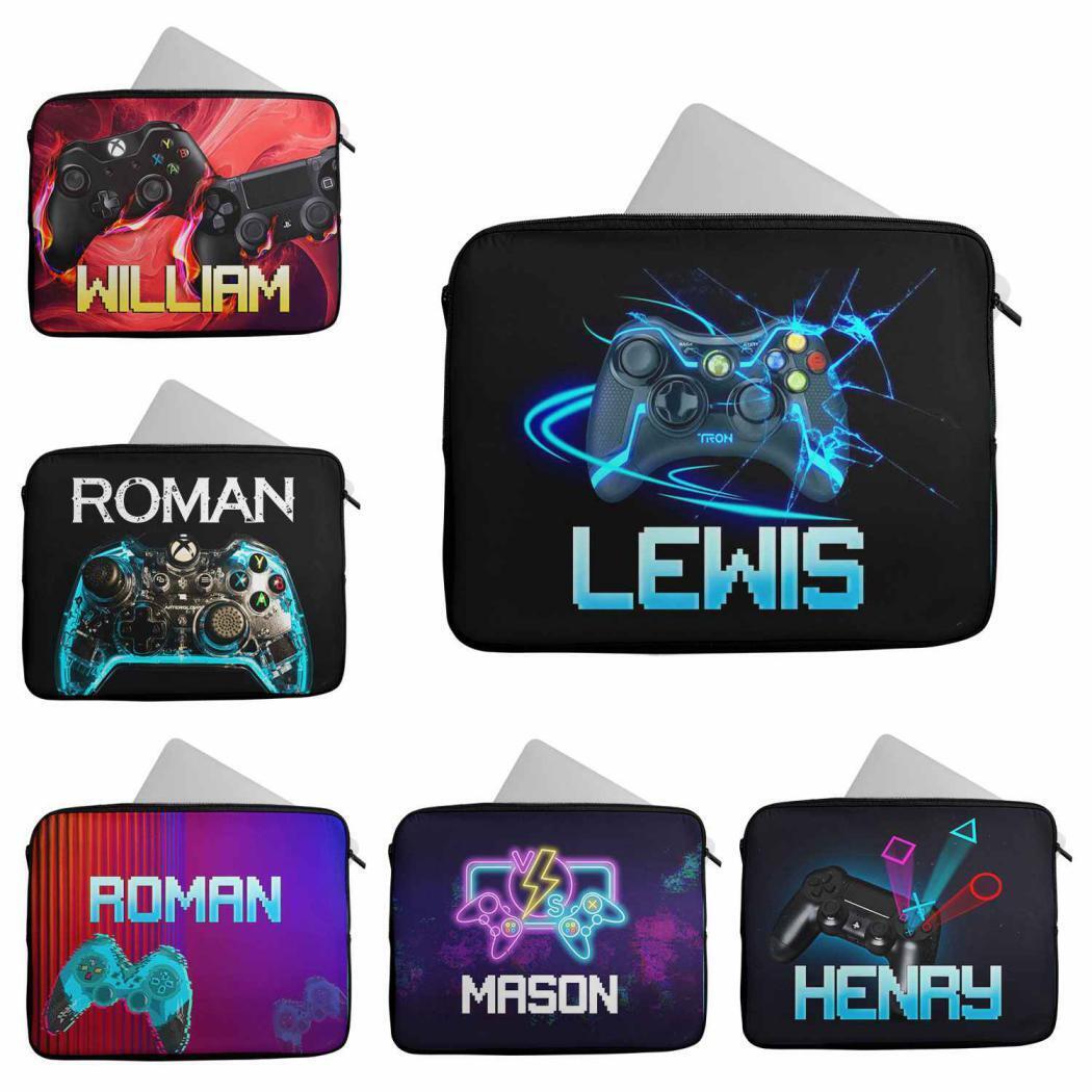 Personalised Any Name Gaming Design Laptop Case Sleeve Tablet Bag 81