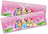 Personalised Birthday Banners Princess  Design Children Kid Party Decoration 72