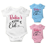 Personalised Eid Baby Vest Baby grow Little baby body suit 9