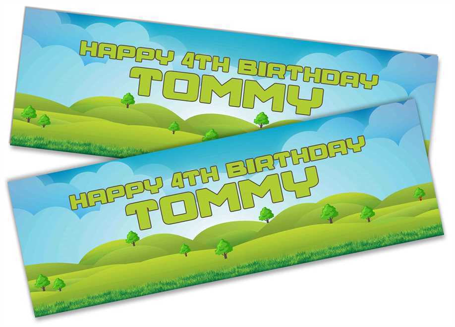 Personalised Birthday Banners Generic Design Children Kids Party Decoration 50