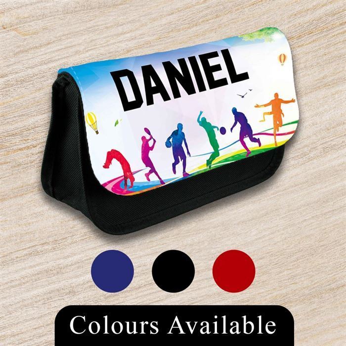 Personalised Pencil Case Football Girls Boys Stationary Kids School Bag 29