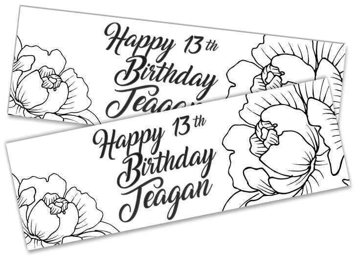 Personalised Birthday Banners Generic Design Children Kids Party Decoration 211