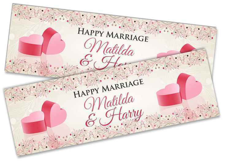Personalised Wedding Banner Adult Party Celebration Marriage 240