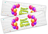 Personalised Birthday Banners Generic Design Children Kids Party Decoration 217