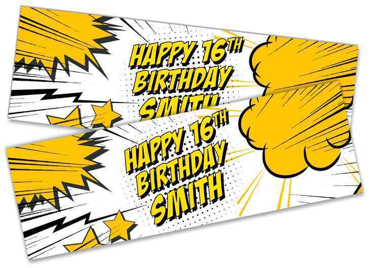 Personalised Birthday Banners Generic Design Children Kids Party Decoration 212