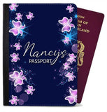 Personalised Butterfly kids Passport Cover Holder Any Name Holiday Accessory 26