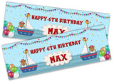 Personalised Birthday Banners Generic Design Children Kids Party Decoration 230