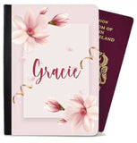 Personalised Floral Children Passport Cover Holder Any Name Holiday Accessory 28