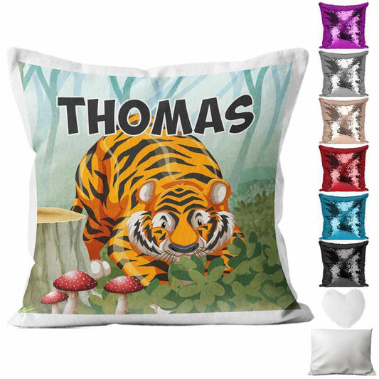 Personalised Cushion Animal Sequin Cushion Pillow Printed Birthday Gift 77