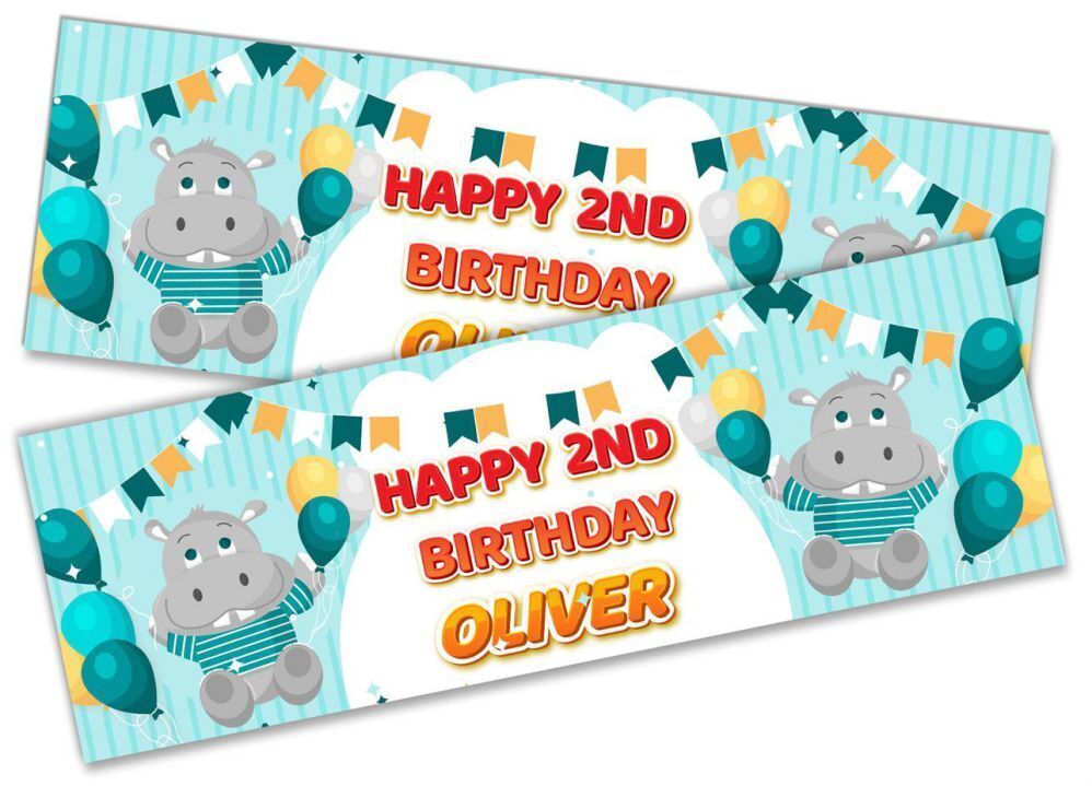 Personalised Birthday Banners Generic Design Children Kids Party Decoration 116