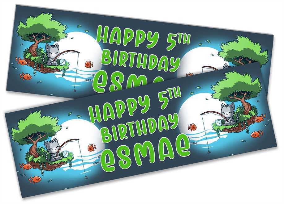 Personalised Birthday Banners Generic Design Children Kids Party Decoration 190