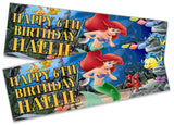 Personalised Birthday Banners Mermaid Design Children Kids Party Decoration 5