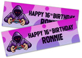 Personalised Birthday Banners Generic Design Children Kids Party Decoration 139