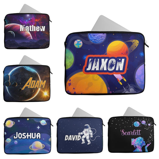 Personalised Any Name Space Design Laptop Case Sleeve Tablet Bag 49