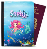 Personalised Mermaid Children Passport Cover Holder Any Name Holiday Accessory 2