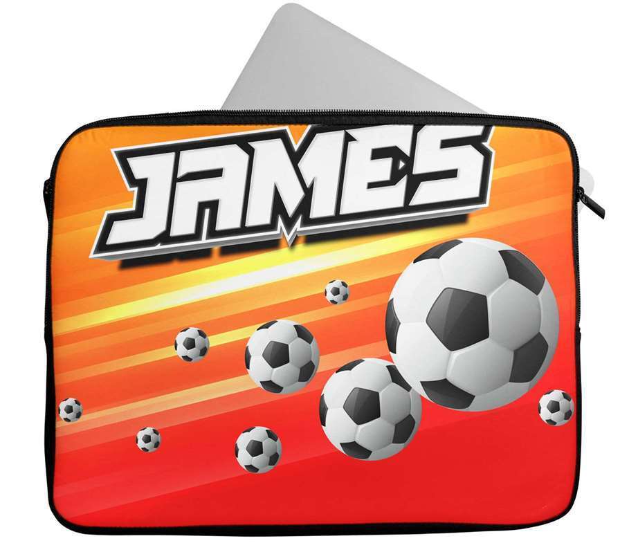 Personalised Any Name Football Design Laptop Case Sleeve Tablet Bag 21