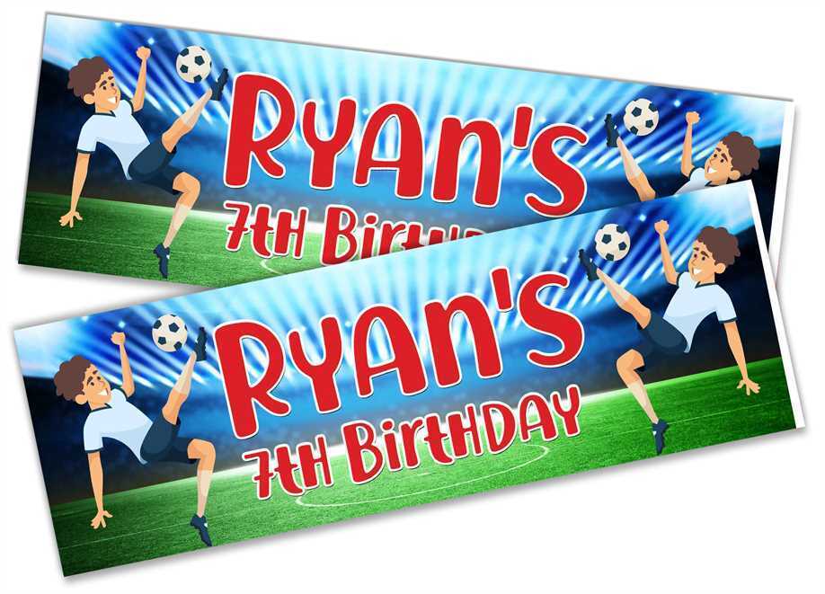 Personalised Birthday Banners Football Design Children Kids Party Decoration 56