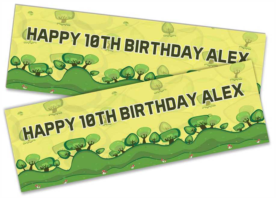 Personalised Birthday Banners Generic Design Children Kids Party Decoration 49