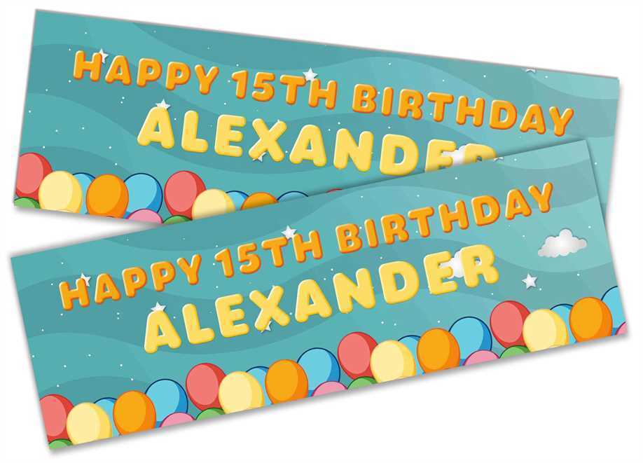 Personalised Birthday Banners Generic Design Children Kids Party Decoration 43