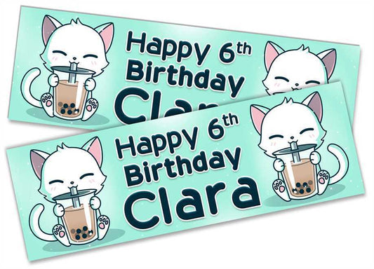 Personalised Birthday Banners Generic Design Children Kids Party Decoration 185