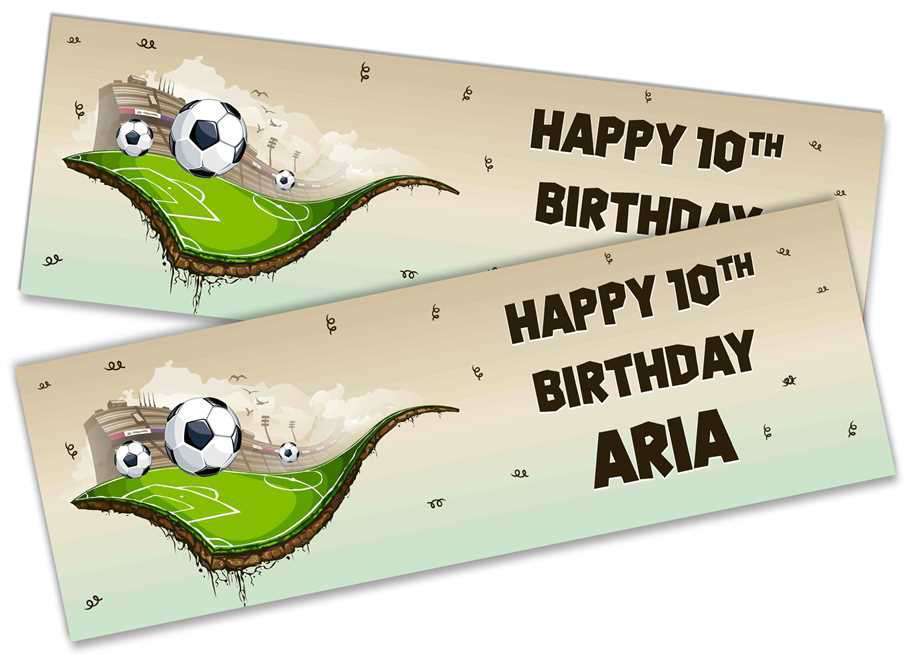 Personalised Birthday Banners Football Design Children Kids Party Decoration 123