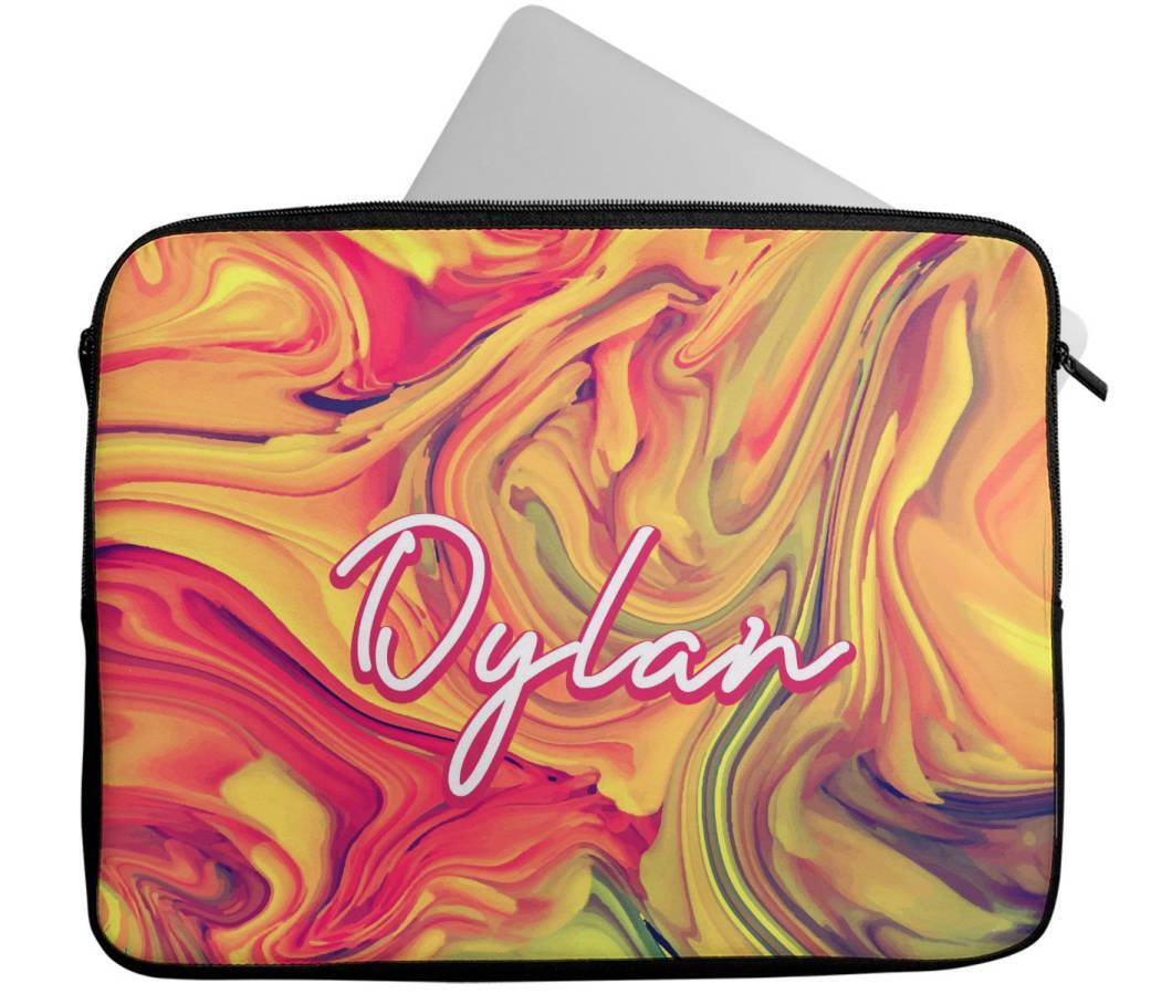 Personalised Any Name Marble Design Laptop Case Sleeve Tablet Bag 94