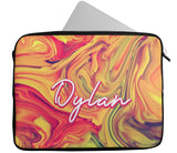 Personalised Any Name Marble Design Laptop Case Sleeve Tablet Bag 94