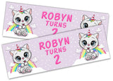 Personalised Birthday Banners Generic Design Children Kids Party Decoration 200