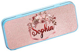 Personalised Any Name Marble Pencil Case Tin Children School Kids Stationary 22