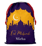 Personalised Eid Sack Bag Boy Girl eid Gift idea Stocking Bag 3