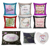 Personalised Cushion Floral Sequin Cushion Pillow Printed Birthday Gift 25