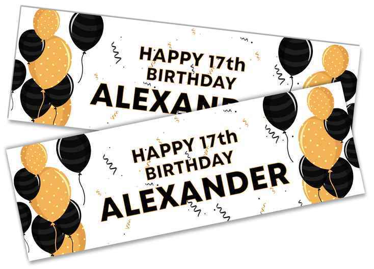 Personalised Birthday Banners Generic Design Children Kids Party Decoration 215