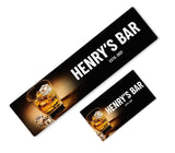 Personalised Any Text Beer Mat Label Bar Runner Ideal Home Pub Cafe Occasion 19