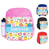 Personalised Kids Backpack Any Name Generic Design Boys Girls kid School Bag 47
