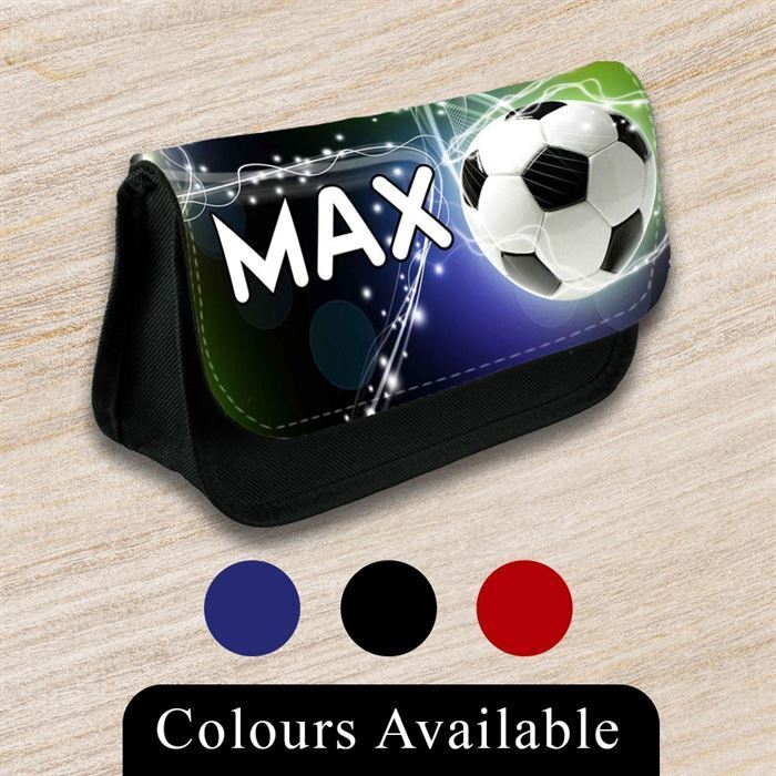 Personalised Pencil Case Football Girls Boys Stationary Kids School Bag 29