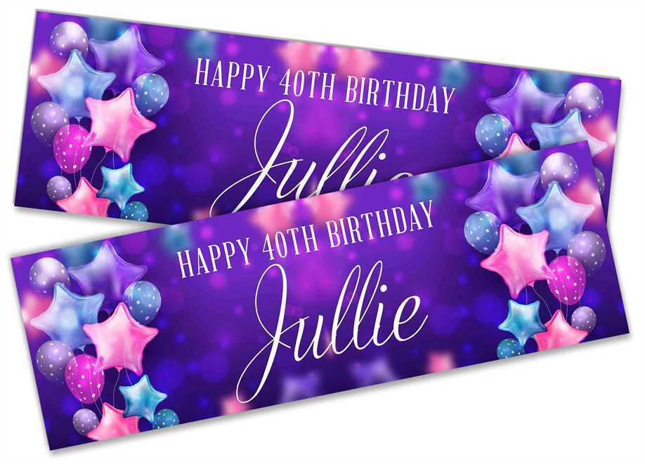 Personalised Birthday Banners Generic Design Children Kids Party Decoration 50