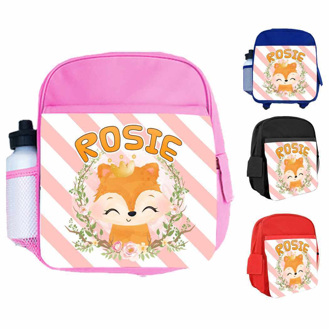 Personalised Kids Backpack Any Name Animal Design Boys Girls kid School Bag 18