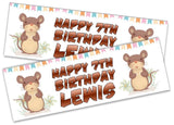 Personalised Birthday Banners Generic Design Children Kids Party Decoration 119