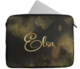 Personalised Any Name Marble Design Laptop Case Sleeve Tablet Bag 34