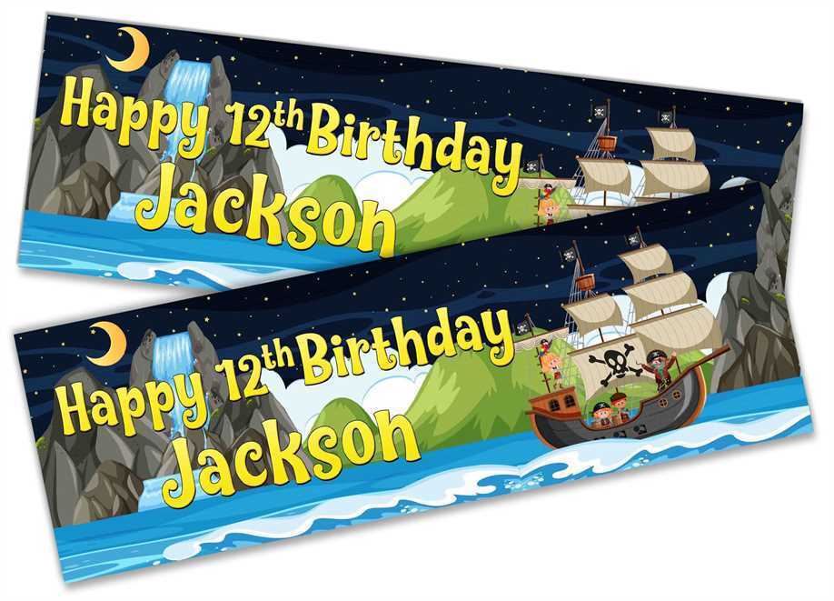 Personalised Birthday Banners Generic Design Children Kids Party Decoration 166